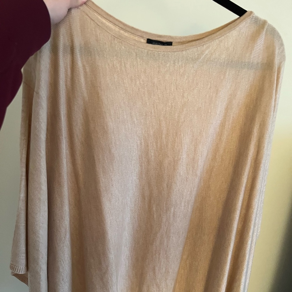 Ann Taylor Tan Poncho Sweater